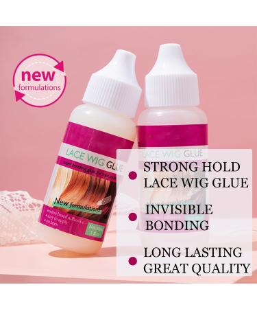 Wig Adhesive Glue Wig Glue For Front Lace Wig Strong Hold Invisible Bonding Adhesive Hair Glue Water & Oil Proof Hair Replacement Adhesive For Lace Hairpiece Toupee System - Buy Online on GoSupps.com