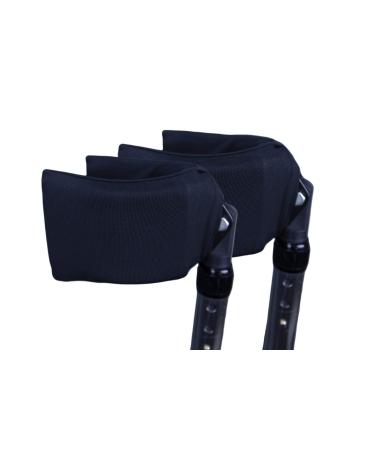 Crutcheze Forearm Crutch Pads - Covers for Arm Cuffs USA Made - Breathable, Ultimate Cushion, Moisture Wicking, Washable Forearm Crutches Accessories Black