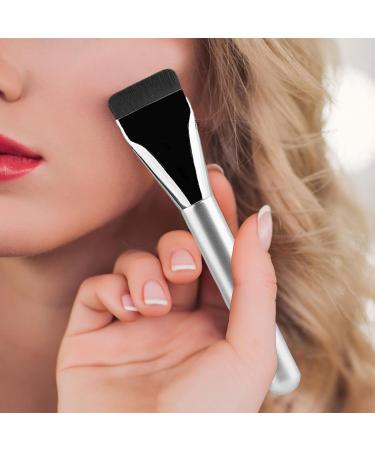 Foundation Brush Liquid Makeup - Face Blush Makeup Brush Flat Top Face Liquid Foundation Brush | Cosmetics Applicator Liquid Powder Brush Ultra Thin Makeup Foundation Brush for Liquid Cream Aluminum tube wooden handle - Buy Online on GoSupps.com