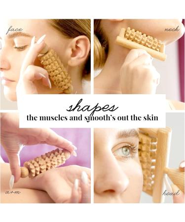 Tuuli Accessories Face Massage Device - Wooden Maderotherapy & Dermaroller Set for Relaxation & Skin Care - Buy Online on GoSupps.com