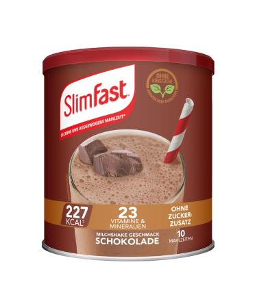 Slimfast milkshake powder chocolate I calorie-reduced diet shake with high protein content I diet powder for a weight-controlling diet I only 227 calories per protein-shake i 375 g chocolate 375 g (1 Pack)