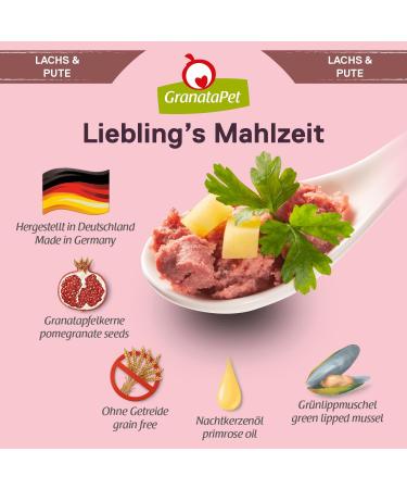 Granatapet Liebling's Meal Salmon - Grain-Free Wet Dog Food 6 x 400g Pack No Sugar Additives Single Feed for Healthy Dogs - Buy Online on GoSupps.com