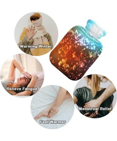 Naanle Butterfly Flower Hot Water Bottle - 2L Transparent Heating Bag for Pain Relief & Cold Therapy | Hand & Foot Comfort | International Shipping - Buy Online on GoSupps.com