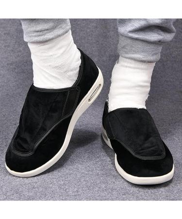 Diabetic Shoes for Men - Adjustable Closure, Breathable & Lightweight Medical Shoes for Swollen Feet - Arch Support & Cushioning - Black, Size 11.5 - Buy Online on GoSupps.com