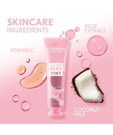 Covergirl Clean Fresh Dewy Tint 400 Dreamy Pink 3-in-1 Tint Blendable Color For Eyes Lips & Cheeks 0.33 fl oz (Pack of 1) 400 Dreamy Pink 0.33 Fl Oz (Pack of 1) - Buy Online on GoSupps.com
