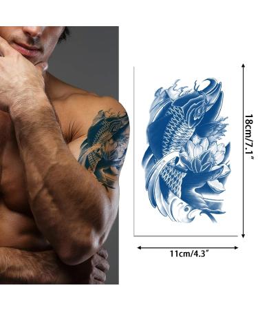 Realistic Semi-Permanent Tattoo Stickers for Men & Boys | Waterproof & Long-Lasting | 6 Sheets Christmas Gift 01 - Buy Online on GoSupps.com