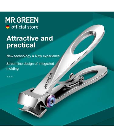 MR.GREEN Stainless Steel Nail Clippers - Wide Jaw Toenail & Fingernail Cutter | Durable Manicure Tools for Thick Nails - Buy Online on GoSupps.com