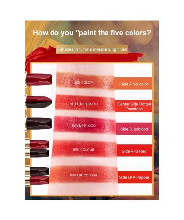 Buy Magic Color Changing Lipstick - 5 Colors in 1 Waterproof & Moisturizing - Matte Lip Balm Gloss Set for Women (3pc) - International Shipping Available - Buy Online on GoSupps.com