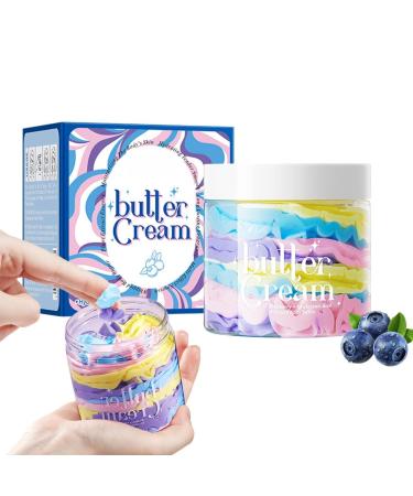 Blueberry Moisturizing Butter Cream Hydrating Multi Cream with Hyaluronic Acid Firming & Lifting Anti Aging Smoothes Skin | Non-Greasy Butter Cream | Nourishing for All Skin Types 180G