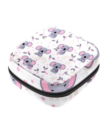 Sanitary Napkin Storage Bag Portable Period Bag for Women Teen Girls Koala Rainbow Pattern Menstrual Cup Pouch Nursing Pad Holder (Multicolor) Color 5