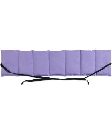 Linseed Pillow 7-Chamber with Band - 65x15 Lilac | Heat & Cold Therapy Grain Pillow for Back Relief - International Shipping Available - Buy Online on GoSupps.com