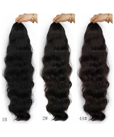Buy Pferdeschwanz Black Ponytail Extension - 60cm & 65cm Wavy Afro Hair Clip-Ins | Natural Black Curly Hair Extensions for E-Commerce Shipping Worldwide - Buy Online on GoSupps.com