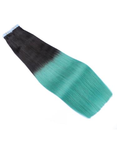 Buy Tape-In Hair Extensions - #1B/Sky Ombre - 70cm - 100% Remy Real Hair - 10 Bricks - 4cm Wide - Tress by Novon Hair Extensions - Buy Online on GoSupps.com