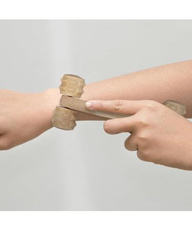 Relaxdays Wooden Massage Set - 2 Manual Rollers for Back Neck Arms & Legs - Natural Massage Devices for Home Use - Buy Online on GoSupps.com