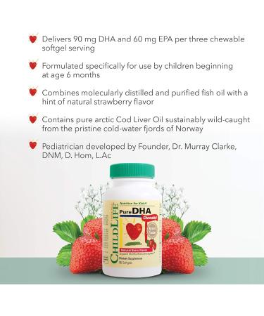  Tudor Pure DHA food supplement 90 soft gel capsules natural berry flavor chewable - Buy Online on GoSupps.com