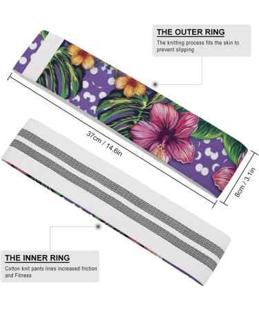 Shop Tropical Floral Resistance Bands | Elastic Fabric Exercise & Leg Bands for Optimal Fitness - Buy Online on GoSupps.com