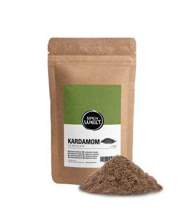 Spicy Welt Ground Cardamom (250g) - Premium Cardamom Powder for Cooking, Pastry & Beverages | Intense and Exotic Aroma | 100%