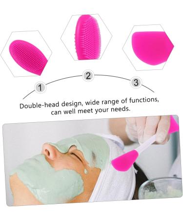 Ipetboom Skincare Tools 1 Film Stick Set Silicone Brush Double-head Applicator Brush Brush Brush Skin Care Beauty Tool Double-head Brush Portable Brush Purple Cosmetic Care Brush Plastic - Buy Online on GoSupps.com