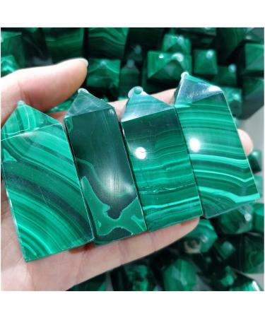 Gemstone Natural Malachite Crystal Points Malakite Quartz Minerals Obelisk Prism Decorate Jewelry Decoration (Size : 60-90g a pc) - Buy Online on GoSupps.com