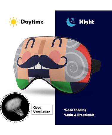 Funny Christmas Nutcracker Sleep Mask for Men & Women | Soft Eye Mask with Adjustable Strap | Comfortable Blindfold for Night Sleep - Buy Online on GoSupps.com