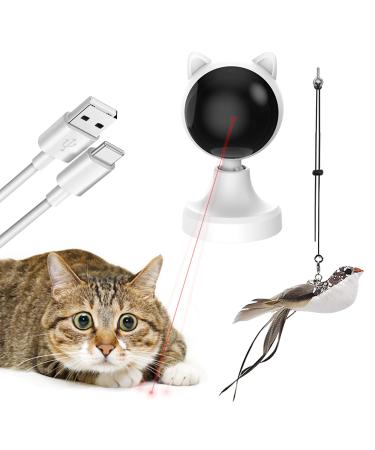 TRHIMLSBRAD Rechargeable laser automatic cat dog toys with bird toys laser cat toy automatically interactive cat toy