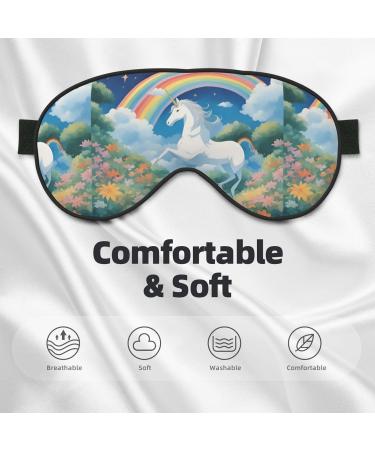 Unicorns Unisex Adjustable Buckle Blackout Sleep Eye Mask - Perfect for Home Travel Yoga & Naps - Buy Online on GoSupps.com