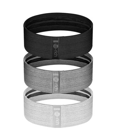Te-Rich Resistance Bands Fabric Booty Bands for Women Cloth Workout Bands Resistance Loop Bands Non-Slip Thick Squat Bands for Butt Legs Thigh Hip and Glute Exercise Light grayblackdark gray - Buy Online on GoSupps.com