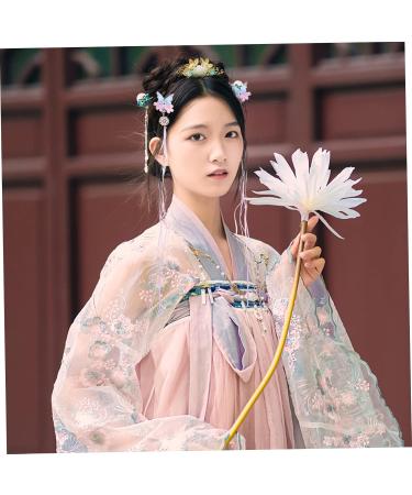 minkissy 2 Pairs Hanfu Headwear Kanzashi Hair Clip Japanese Style Hair Clasp Flower Hair Clips for Women Qipao Hair Accessories Kids Decor Purple Child Metal Acrylic Chinese Style Side Clip - Buy Online on GoSupps.com