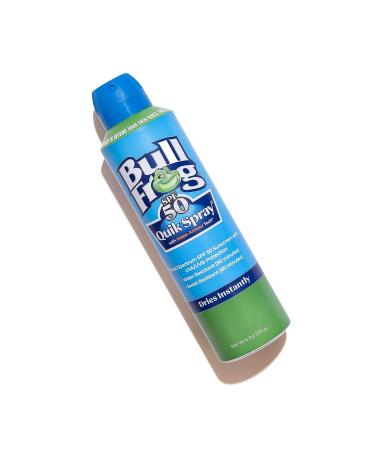 Bullfrog Quik Spray Sunscreen SPF 50 | Broad Spectrum UVA/UVB Protection | Oxybenzone & Octinoxate Free | 6oz - Buy Online on GoSupps.com