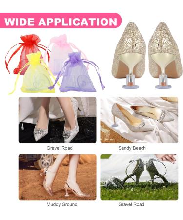 24 Pairs High Heel Protectors - Clear Shoe Cups for Grass & Uneven Floors | Perfect for Outdoor Weddings - Buy Online on GoSupps.com