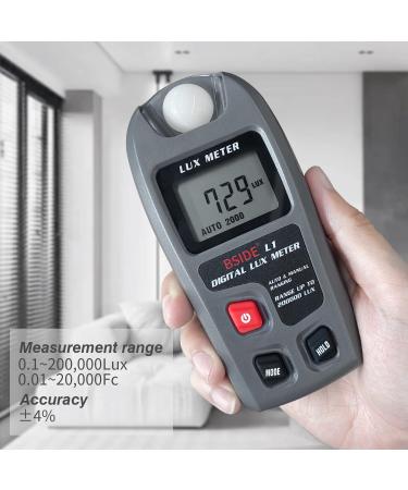BSIDE Digital Light Meter Lux Tester 0-200,000 Lux for Indoor Plants, LED Grow Light, Photography - Portable Luminometer Photometer for Garden, Film & Classroom - Buy Online on GoSupps.com