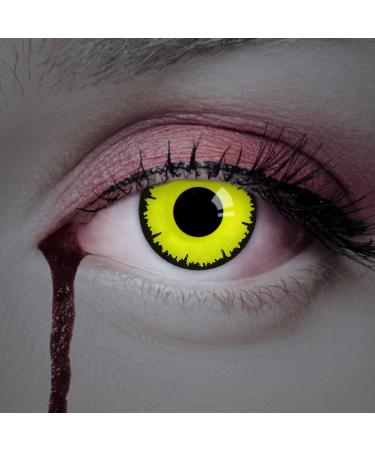 Aricona Yellow Colored Contact Lenses - Halloween Vampire Fever Lenses - Prescription-Free International Shipping - Buy Online on GoSupps.com