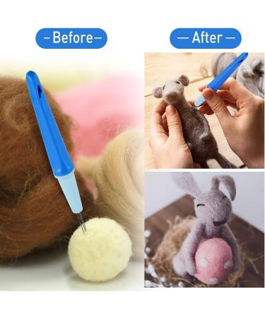 Needle Felting Tool Set with 3 Pen Style Needles & 7 Barbed Punch Style Needles - DIY Wool Crafts Accessories - Buy Online on GoSupps.com