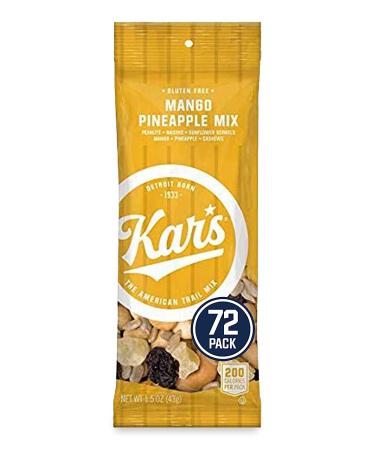 Kar's Nuts Unsalted Mango Pineapple Trail Mix - 72 Pack (1.5 oz) | Healthy Snacks - Buy Online on GoSupps.com