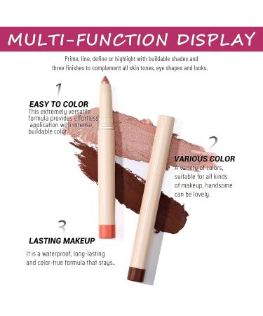 Metiplou Shimmer Eyeshadow Stick - Waterproof & Long-Lasting Glitter Eyeshadow Pencil in Orange - Buy Online on GoSupps.com