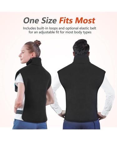 Comfier Large Heating Pad for Neck and Shoulder - Father's Day Gifts - Back Pain Relief - 6 Heating Levels - Full Body Heating Pad - 10 Timing Settings - Black - Buy Online on GoSupps.com
