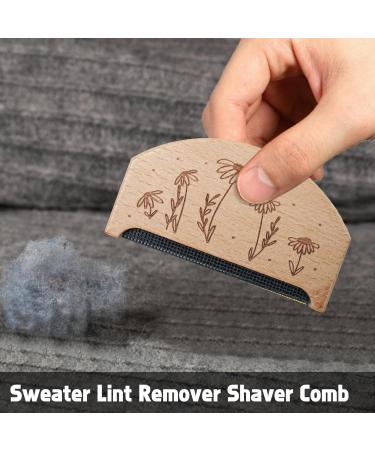 Sweater Shaver & Lint Remover | Wooden Fabric Comb for Wool & Cashmere | Portable Pilling Fuzz Remover Set - Buy Online on GoSupps.com