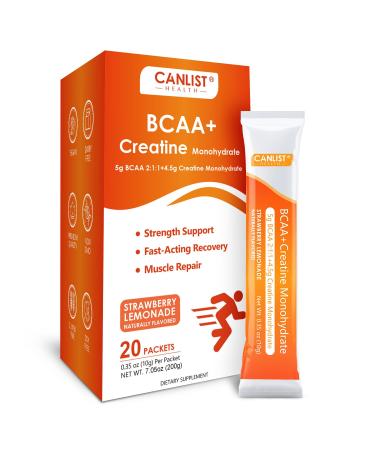CANLIST Micronized Creatine Monohydrate Powder for Men & Women Boost Muscle Strength and Endurance Recovery & Athletic Performance Non-GMO Vegan Friendly 20 Servings
