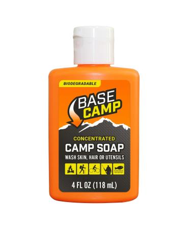 Dead Down Wind Base Camp Biodegradable Camp Soap | 4 Oz Bottle | Multipurpose Environmentally Safe Concentrated Cleaner | Use as a Body Wash or Dish Soap | All Natural Hunting & Camping Soap