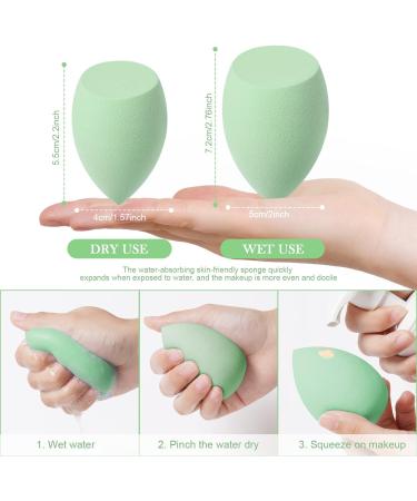 AUAUY 8 Pcs Makeup Sponge Blender Set Beauty Sponge Makeup Sponges for Foundation Multi-color Makeup Sponge Set With 1 holder 1 Storage Tank for Liquid Cream and Powder (Slanted Cut Style) 8pcs Slanted Cut Style - Buy Online on GoSupps.com
