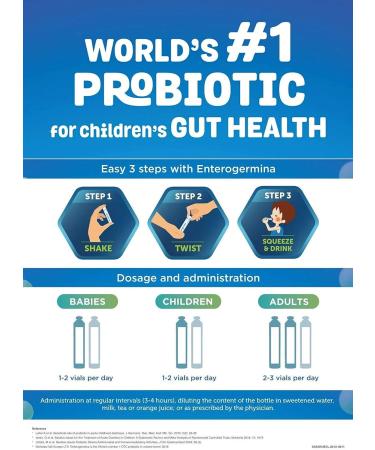 Enterogermina 2 Billion 5ml Oral Suspension x 20 Vials - Children's Probiotic for Diarrhea Relief - Buy Online on GoSupps.com