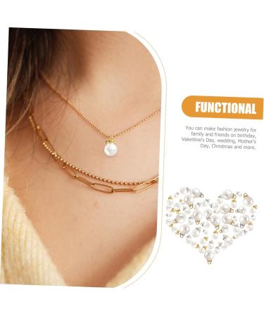VILLCASE 150 Pcs Pearl Necklace Bracelet Diy Accessories Necklace Pearl Jewelry Decorative Pendants Pearl Accessories Novel Shaped Charms Pearls Pendant Bulk Jewlery Abs Connector Earrings - Buy Online on GoSupps.com