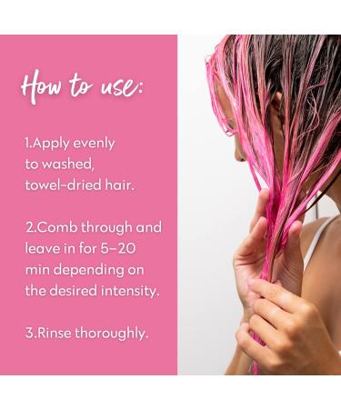 Four Reasons Color Mask Intense Pink - 27 Shades | Intensive Toning Treatment & Color Depositing Conditioner | 100% Vegan Semi-Permanent Hair Dye for Lightened Hair - 6.76 Fl oz - Buy Online on GoSupps.com