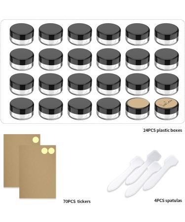 Pamiyo 24 Pack 15ml Clear Empty Jars with Screw Caps Perfect for Lotions Creams Mini Candles & Cosmetics Black Transparent Crucibles for Travel & DIY Projects - Buy Online on GoSupps.com