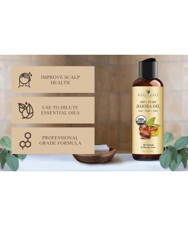 Handcrafted 100% Pure Jojoba Oil for Skin, Face, and Hair - Moisturizing Anti-aging Formula for Men and Women - 118 ml Organic Pack - Buy Online on GoSupps.com