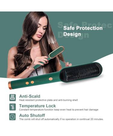 Buy Hair Straightener Brush - Electric Anti-Scald Hot Comb with 4 Temp Settings Fast Heating & 360 Swivel Cord - Ideal for Women - International Shipping Available - Buy Online on GoSupps.com