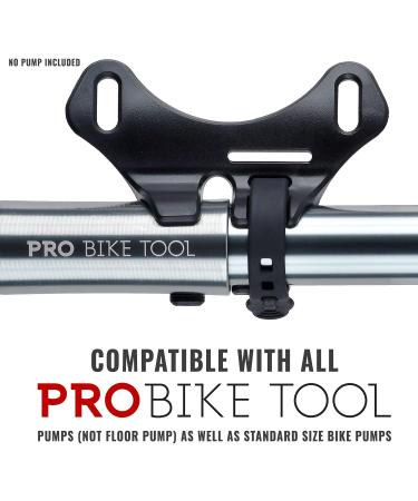 PRO BIKE TOOL Bicycle Pump Holder - Lightweight & Strong | Black Frame Mounted Bracket Clip for Road & Mountain Bikes - Buy Online on GoSupps.com