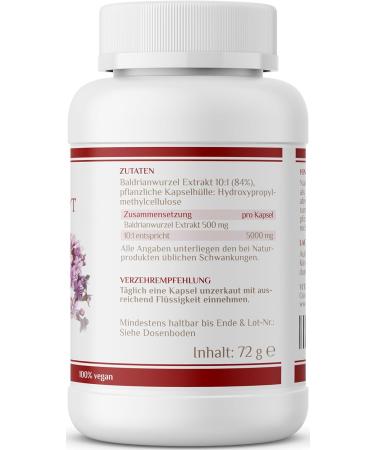 VITACONCEPT Valerian 5000 mg Capsules | 120 High-Dose 10:1 Extract | Made in Germany - Premium Sleep Support - Buy Online on GoSupps.com