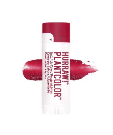 Hurraw! Plantcolor Lip Color No. 1: Red shade. Highly pigmented. The first of it s kind. 100% plant-based. A tinted balm and lipstick alternative. Vegan  Natural. Easy apply. Buildable. Made in USA