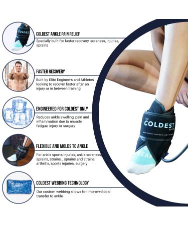 The Coldest Ankle Ice Pack - Compression Support for Achilles Tendon & Plantar Fasciitis - Buy Online on GoSupps.com
